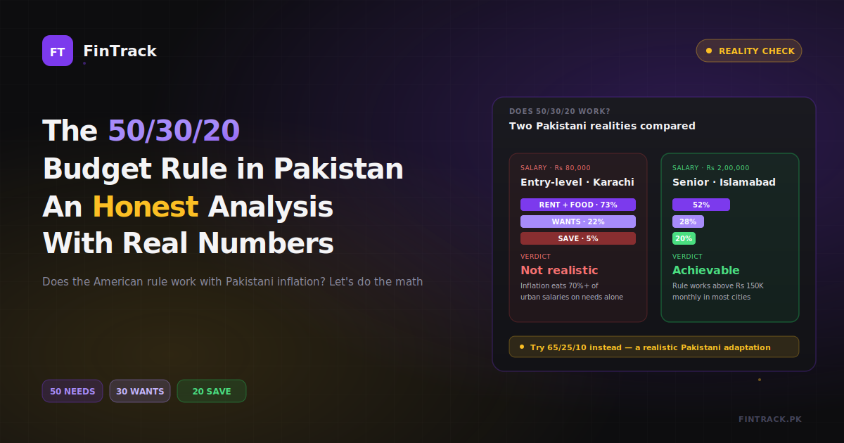 The 50/30/20 Budget Rule in Pakistan: An Honest Analysis With Real Numbers