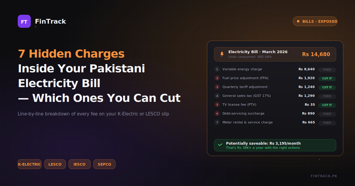 7 Charges Hidden Inside Your Pakistani Electricity Bill — And Which Ones You Can Actually Reduce